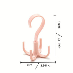 360 Rotatable Closet Hook for Bags Scarves Belts Organizer