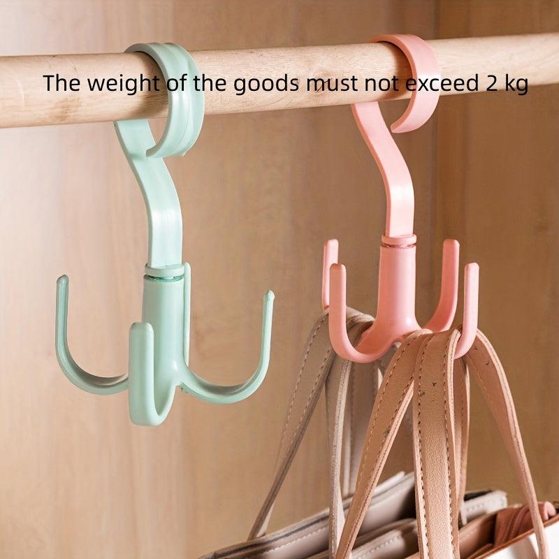 360 Rotatable Closet Hook for Bags Scarves Belts Organizer