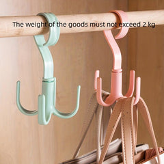 360 Rotatable Closet Hook for Bags Scarves Belts Organizer