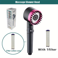 Adjustable High Pressure Shower Head 3 Modes Water Saving Filter Spray Nozzle
