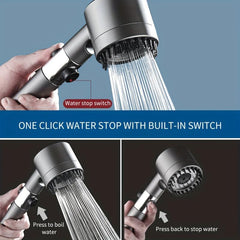 Adjustable High Pressure Shower Head 3 Modes Water Saving Filter Spray Nozzle