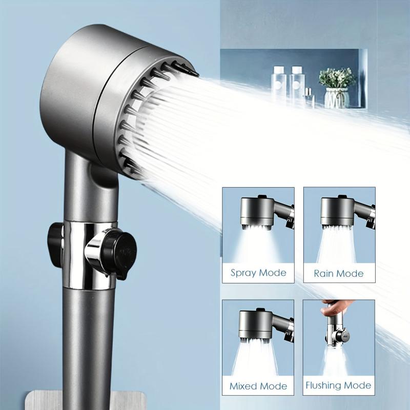 Adjustable High Pressure Shower Head 3 Modes Water Saving Filter Spray Nozzle
