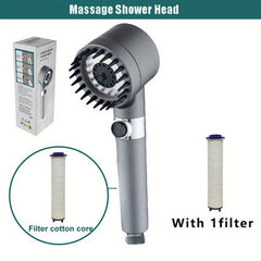 Adjustable High Pressure Shower Head 3 Modes Water Saving Filter Spray Nozzle