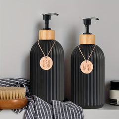 Stylish Dish Soap Dispenser Set Countertop Hands Soap and Dish Soap