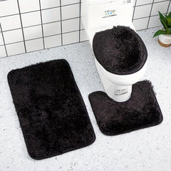 3pcs Bathroom Mat Set Soft Plush Ultra-fine Fiber Absorbent Mat