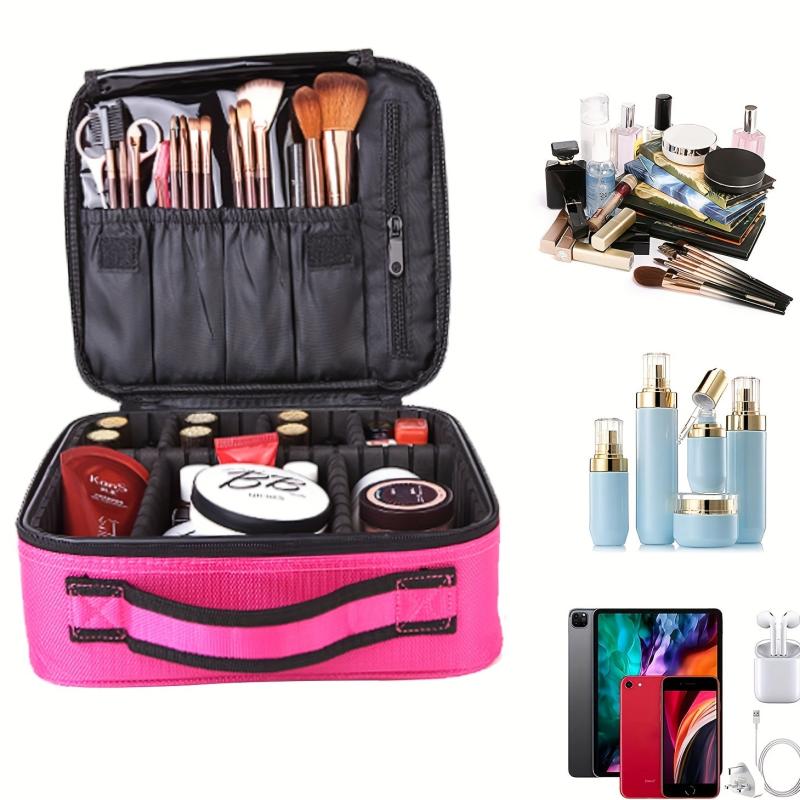 Travel Makeup Bag Double Layer Portable Cosmetic Bag Waterproof Makeup Case