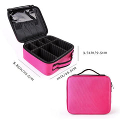 Travel Makeup Bag Double Layer Portable Cosmetic Bag Waterproof Makeup Case