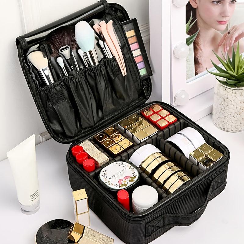 Travel Makeup Bag Double Layer Portable Cosmetic Bag Waterproof Makeup Case