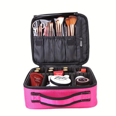 Travel Makeup Bag Double Layer Portable Cosmetic Bag Waterproof Makeup Case