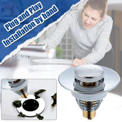 Bathroom Sink Stopper Pop Up Drain Filter Plug Copper Stopper Bathroom Tools