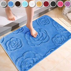 Rose Floor Mat Water Absorption Anti-skid Bathroom Doormat