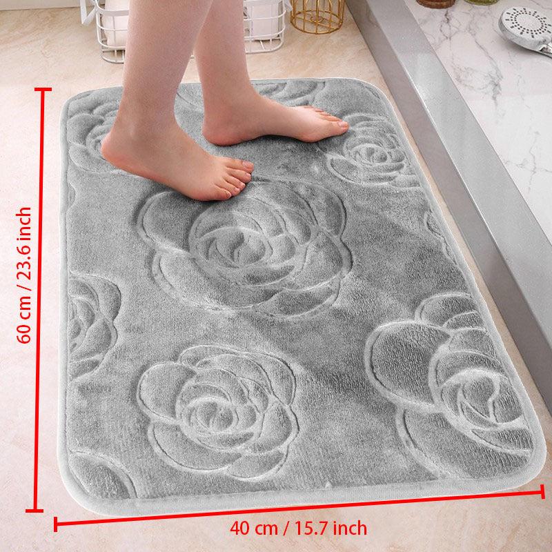 Rose Floor Mat Water Absorption Anti-skid Bathroom Doormat