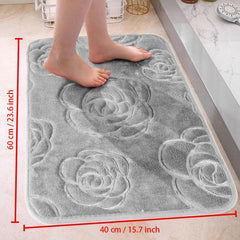Rose Floor Mat Water Absorption Anti-skid Bathroom Doormat