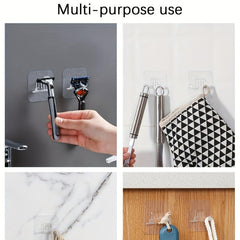 Transparent Shaver Sticky Hook for Razor Shaver, Waterproof Removable Razor Rack