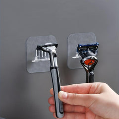 Transparent Shaver Sticky Hook for Razor Shaver, Waterproof Removable Razor Rack