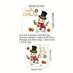 Christmas Toilet Seat Sticker Merry Christmas Snow Man Xmas Toilet Lid Set Cover