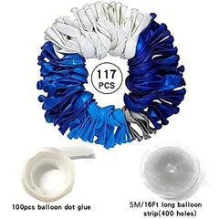 119pcs Silvery Latex Balloons Wedding Party Decor