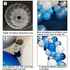 119pcs Silvery Latex Balloons Wedding Party Decor