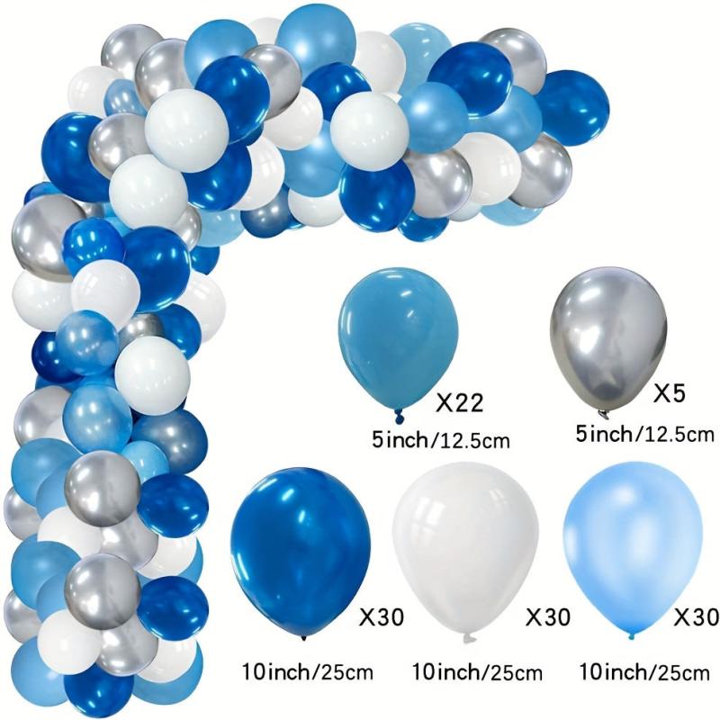 119pcs Silvery Latex Balloons Wedding Party Decor