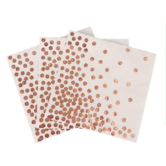 Rose Golden Party Set Disposable Tableware Set Paper Plates Paper Cups Paper