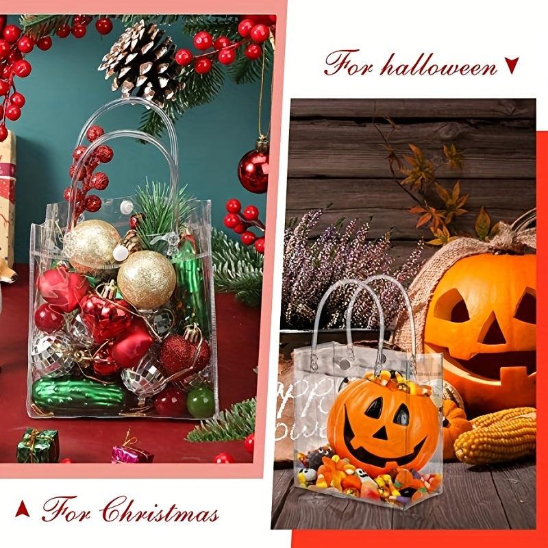 20pcs Clear PVC Gift Bags with Handles for Various Occasions