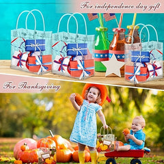 20pcs Clear PVC Gift Bags with Handles for Various Occasions