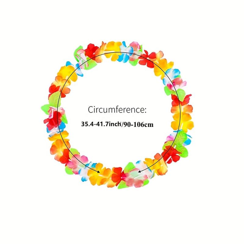 36pcs Hawaiian Necklace Decorations Summer Beach Style Party Supplies
