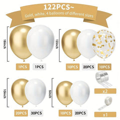 122pcs Rose Golden Pink Balloon Garland Arch Kit