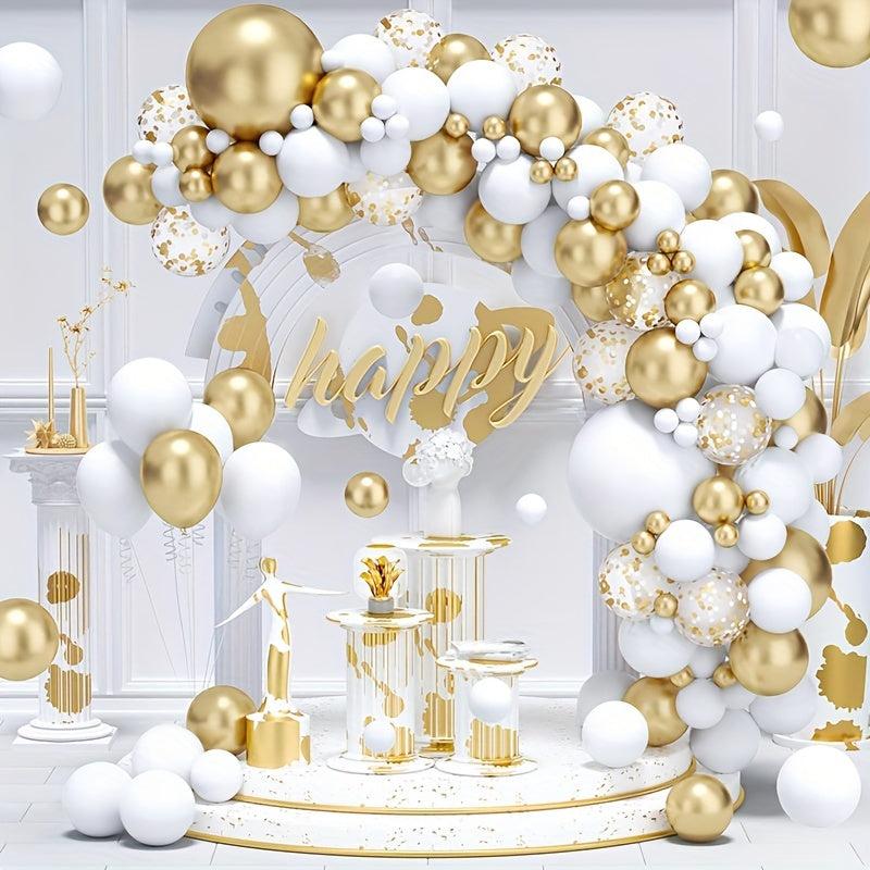 122pcs Rose Golden Pink Balloon Garland Arch Kit