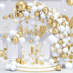 122pcs Rose Golden Pink Balloon Garland Arch Kit