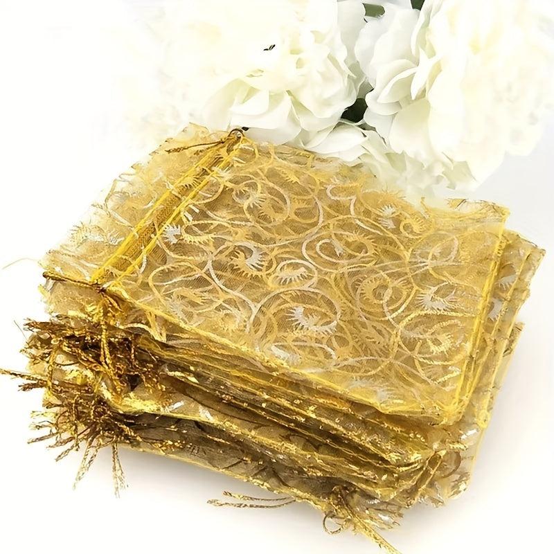 100pcs Organza Bags 8 99 11 Drawstring Storage Bag Jewelry Gift Bag