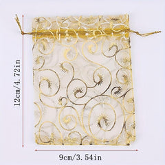 100pcs Organza Bags 8 99 11 Drawstring Storage Bag Jewelry Gift Bag