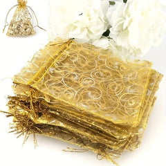 100pcs Organza Bags 8 99 11 Drawstring Storage Bag Jewelry Gift Bag
