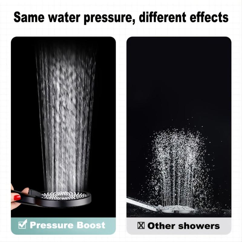 Large Plate Shower Head Handheld High Pressure Rain Massage Bathroom Accessories