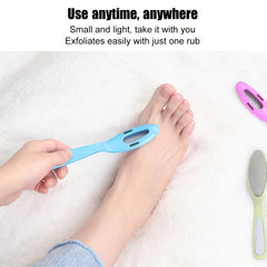 Stainless Steel Double Headed Foot Scrubbing Board for Dead Skin Removal