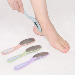 Stainless Steel Double Headed Foot Scrubbing Board for Dead Skin Removal