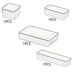 Plastic Cosmetic Storage Box Set 4pcs 8pcs 13pcs 25pcs