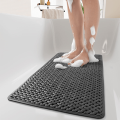 Anti Slip Shower Stall Mat with Drain Holes and Suction Cup