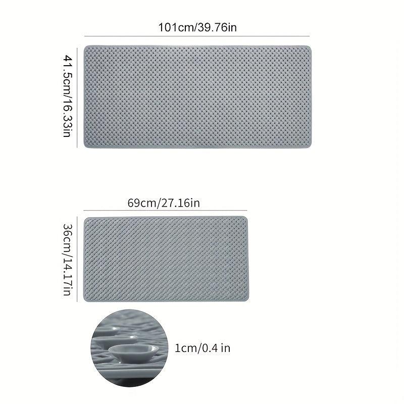 Anti Slip Shower Stall Mat with Drain Holes and Suction Cup