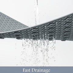 Anti Slip Shower Stall Mat with Drain Holes and Suction Cup