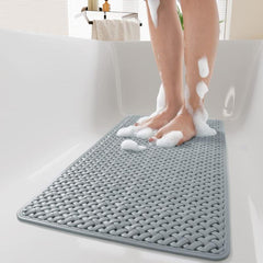 Anti Slip Shower Stall Mat with Drain Holes and Suction Cup
