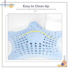 2pcs Starfish Silicone Hair Catchers for Bathroom Drain Cover Filter