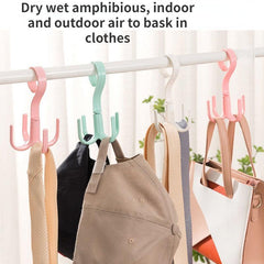 Rotatable Clothes Storage Rack Multifunctional Clothes Hanging Hook