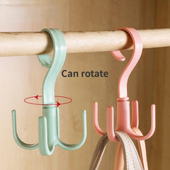 Rotatable Clothes Storage Rack Multifunctional Clothes Hanging Hook