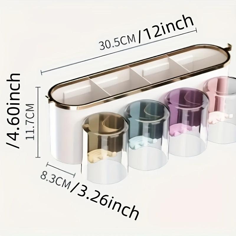 Automatic Toothpaste Dispenser With Toothbrush Holder