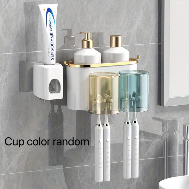 Automatic Toothpaste Dispenser With Toothbrush Holder