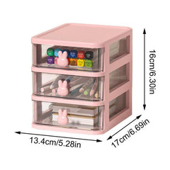 5 Layer Desktop Drawer Storage Box Transparent Office Stationery Organizer