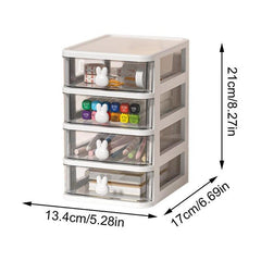 5 Layer Desktop Drawer Storage Box Transparent Office Stationery Organizer