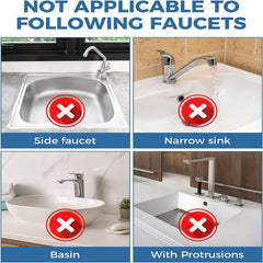 Silicone Sink Faucet Splash Guard - Protects Countertop from Drips and Spills