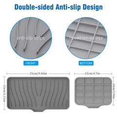 Silicone Drain Soap Dish Self Draining Soap Tray Anti-slip Storage Rack